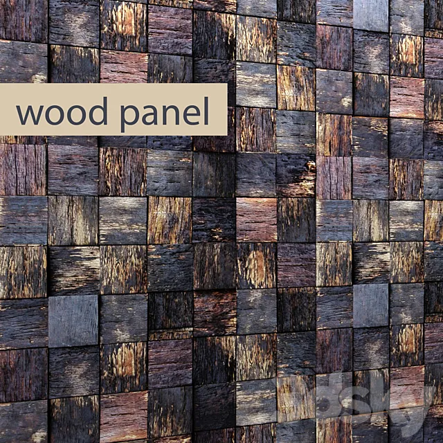 Wood panel 3ds Max