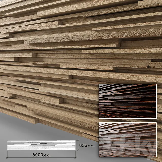 Wood panel 3DSMax File