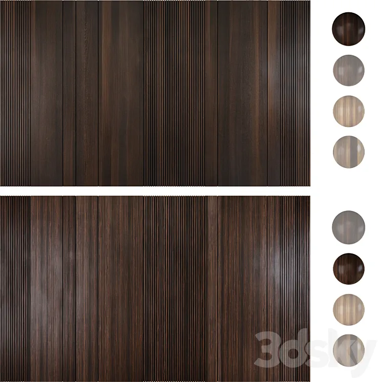 Wood panel set 1 3DS Max