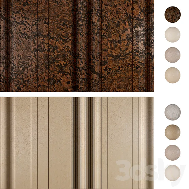 Wood panel set 2 3ds Max