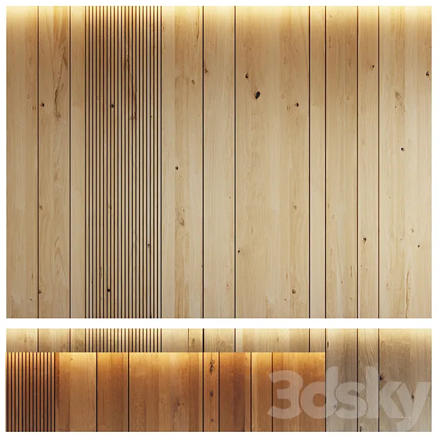 Wood panel set 7 3ds Max