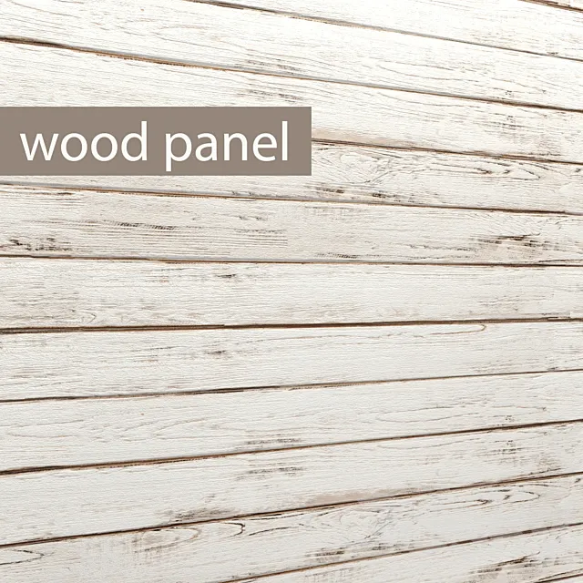 Wood panel. wall decor. plank panels. wood decor. boards. wooden wall. panel. slats. bleached. white 3DSMax File