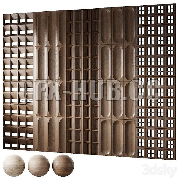 Wood Panels 3 3dsMax Model