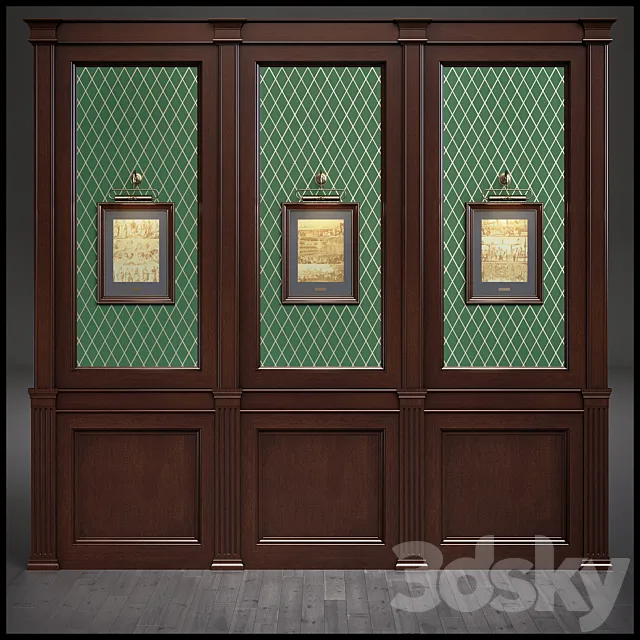 Wood panels for cabinets 3DS Max Model