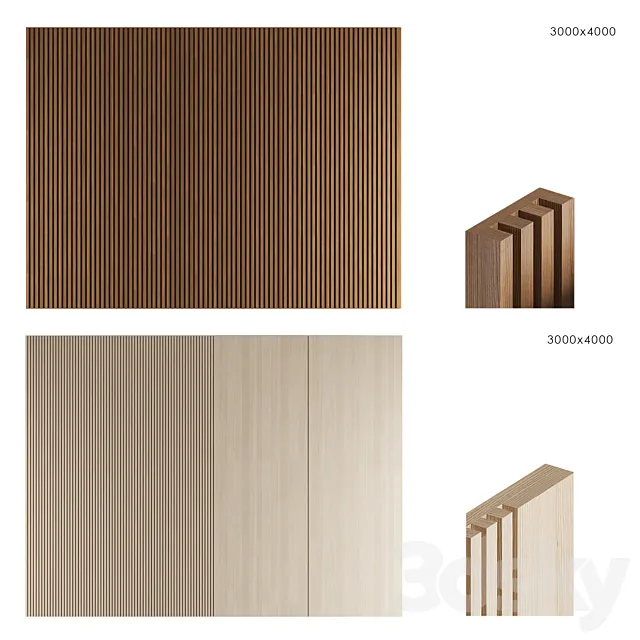 Wood panels set 1 3DSMax File