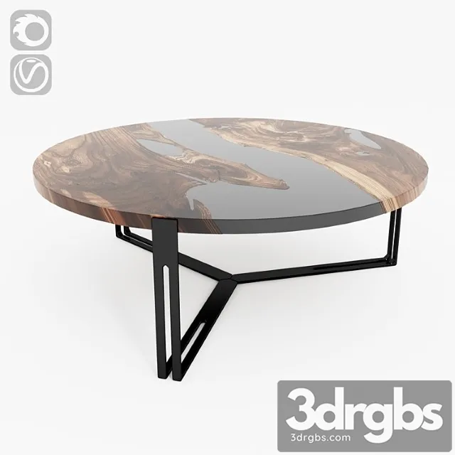 Wood slab table 2 3dsmax Download