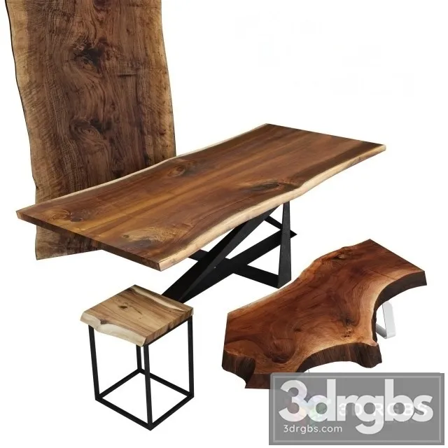 Wood Slabs Table 2 3dsmax Download