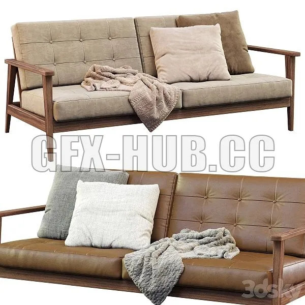 Wood Sofa 3dsMax Model