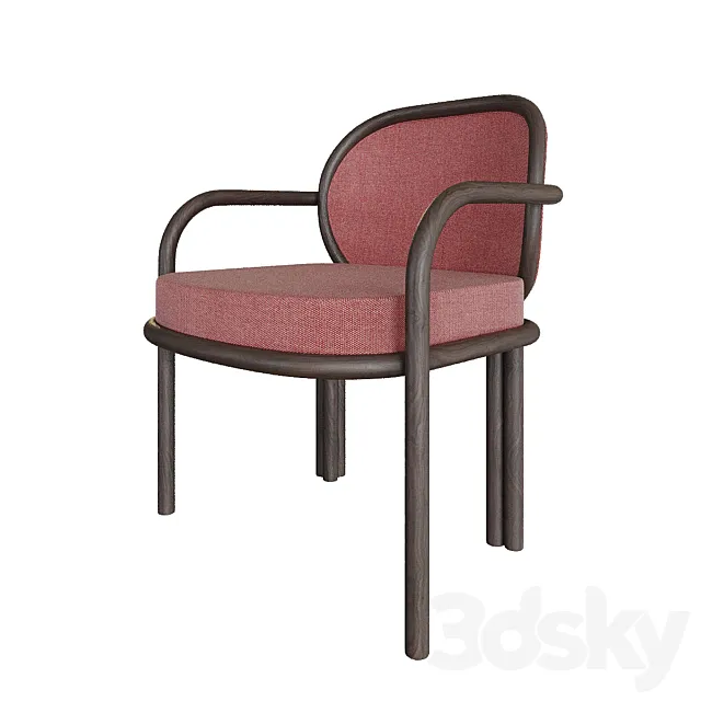 Wood Tailors club James dining chair 3DSMax File