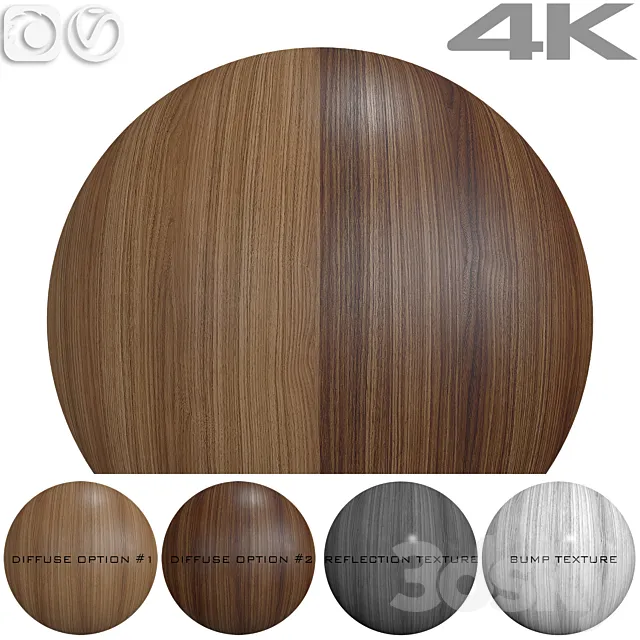 Wood texture – Walnut №8 3ds Max