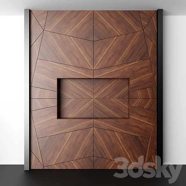 Wood TV panels 3DS Max Model