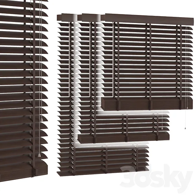 Wood Venetian Blind 01 3DS Max Model