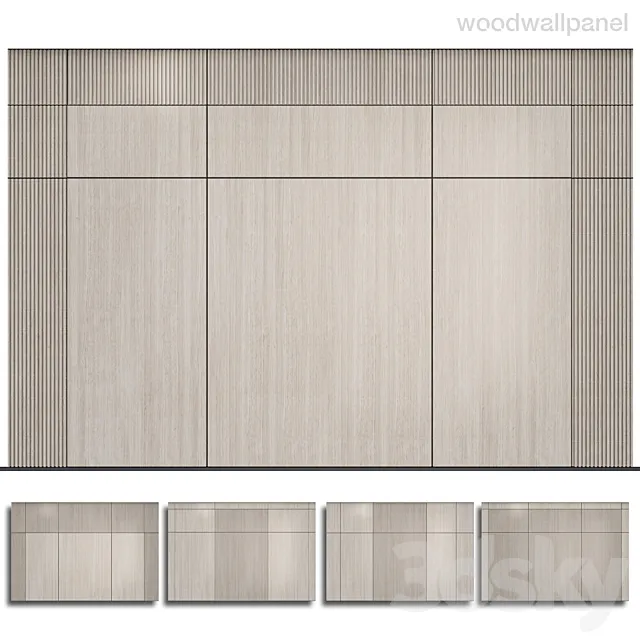 Wood wall panel 2 3DSMax File