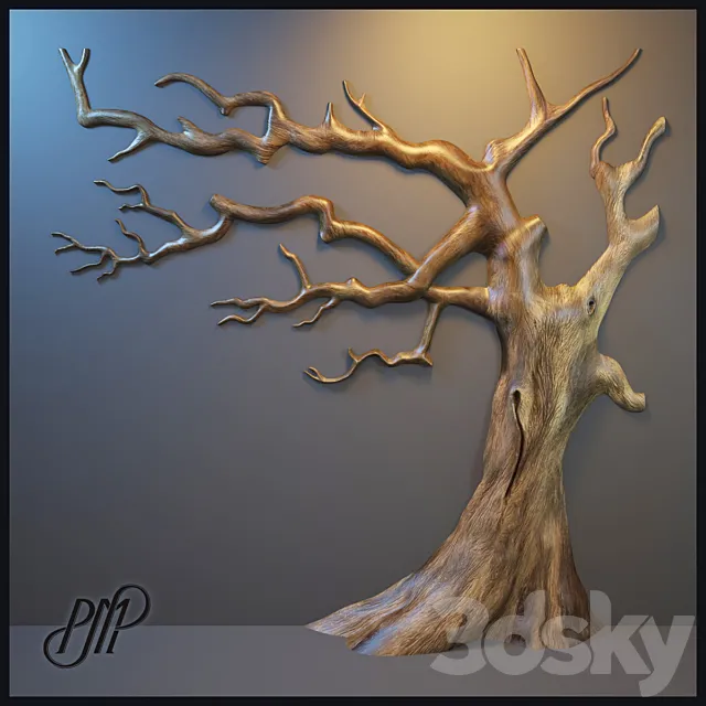 Wood. Wall Sculpture. 3DSMax File