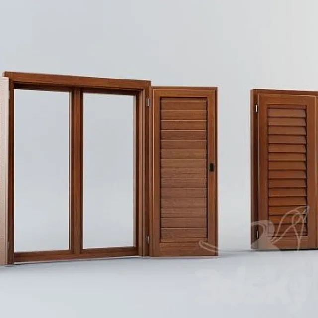 Wood window&shutters 3DSMax File