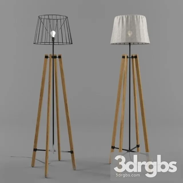 Wood Wire Floor Lamp 3dsmax Download