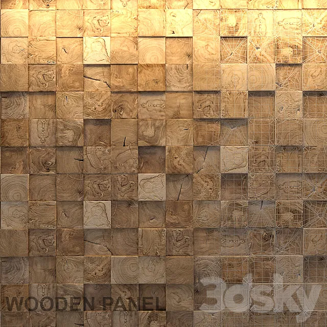 Wooden 3d panel 5 3DSMax File
