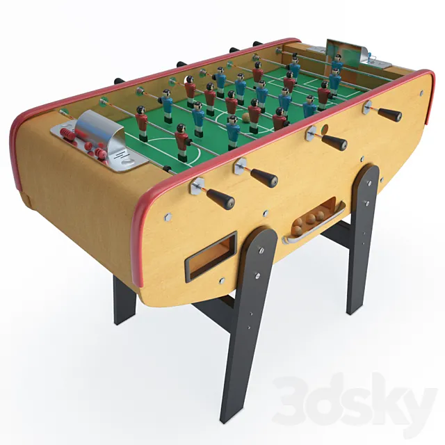 Wooden babyfoot 3ds Max