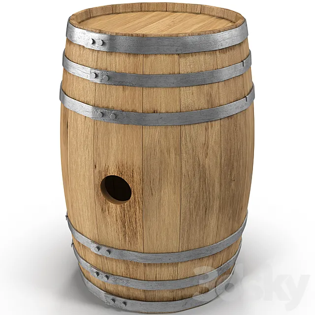 Wooden Barrel 3DSMax File