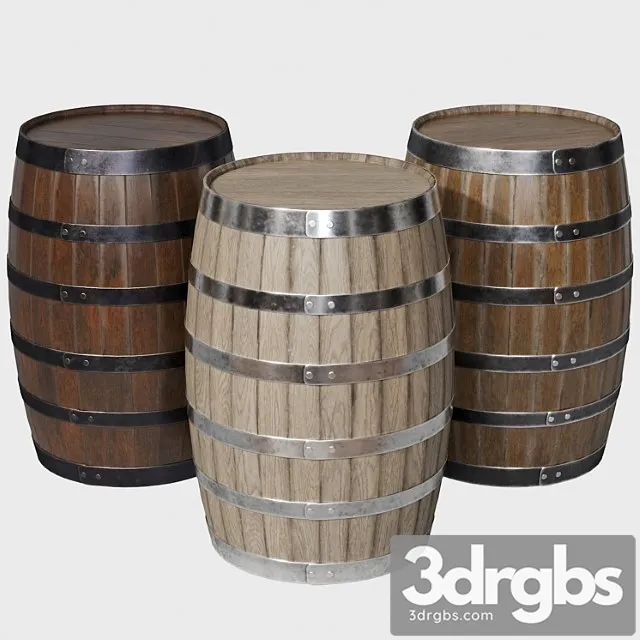 Wooden barrels 3dsmax Download