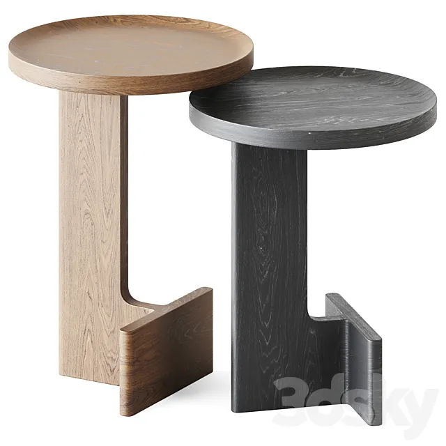 Wooden Beam Side Tables by Ariake 3DSMax File