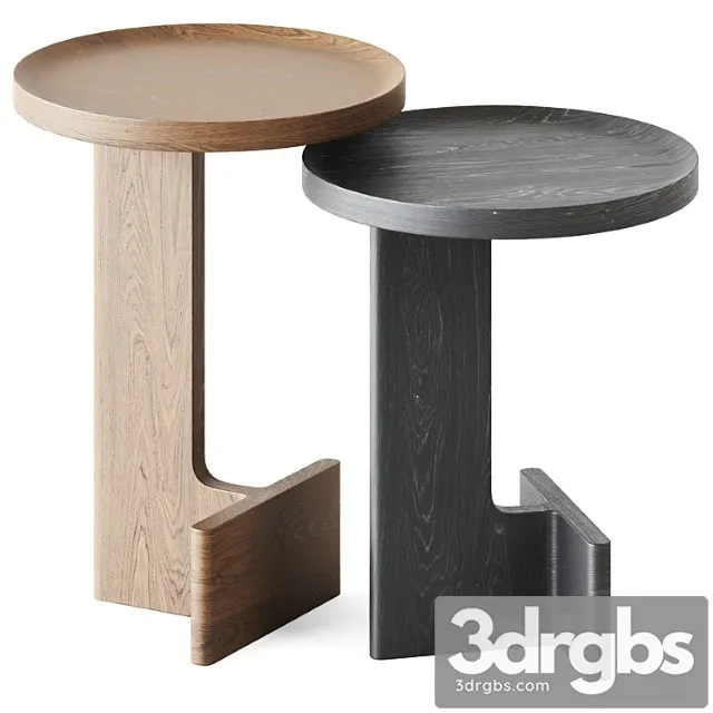 Wooden beam side tables by ariake