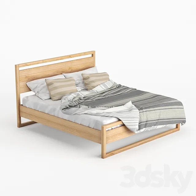 Wooden Bed 3DSMax File