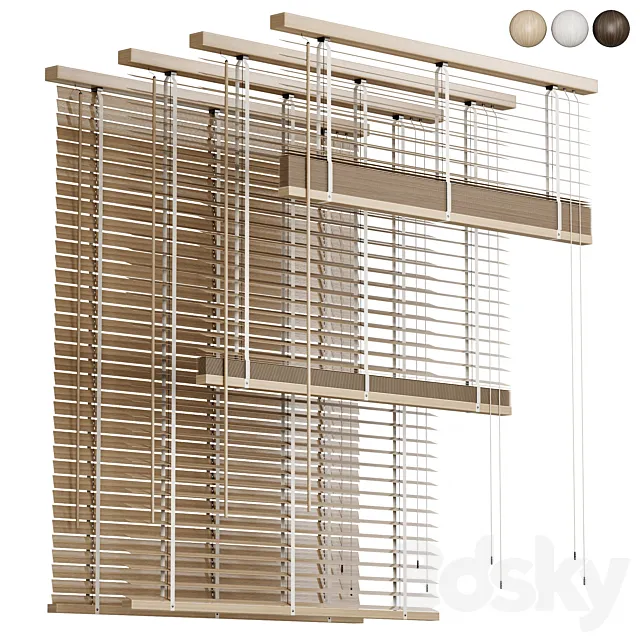 Wooden blinds 02 Folding wooden blinds 3ds Max