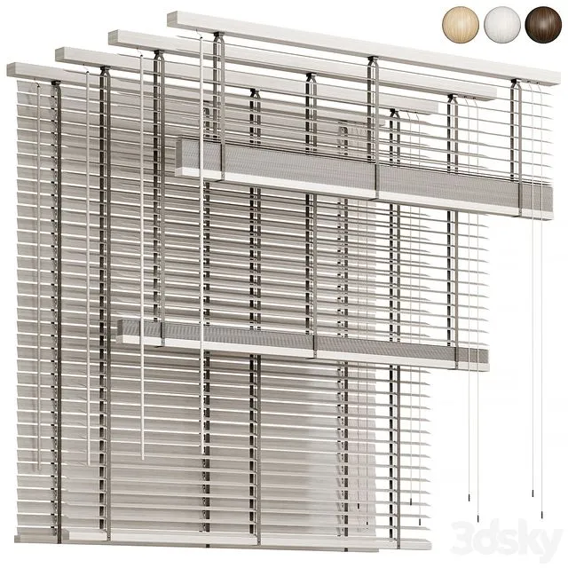 Wooden blinds 03 Folding wooden blinds 3dsMax Model
