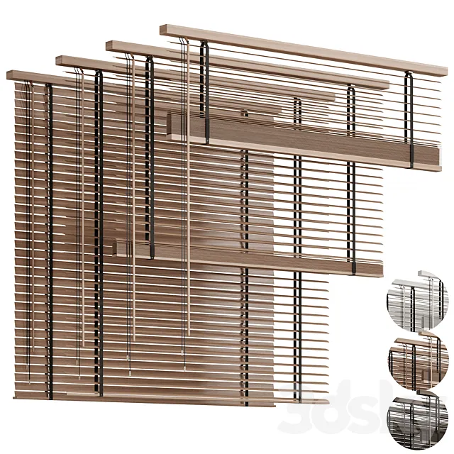 Wooden blinds 04 Folding wooden blinds 3ds Max