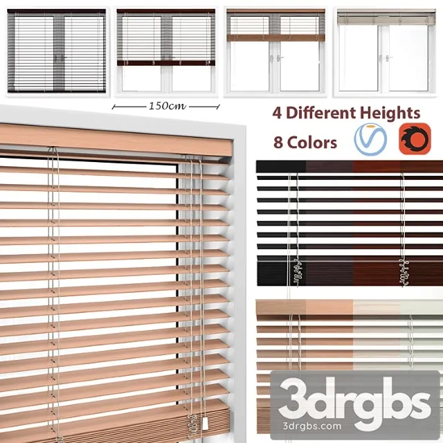 Wooden blinds and windows