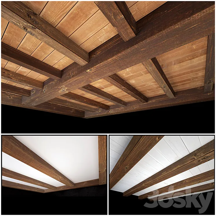 Wooden ceiling 3 3DS Max