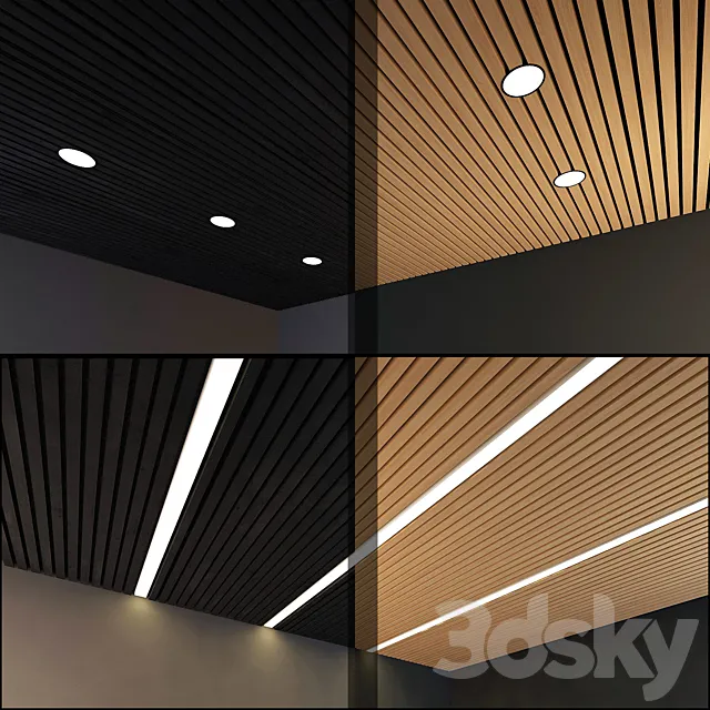 Wooden ceiling 7 3DS Max Model