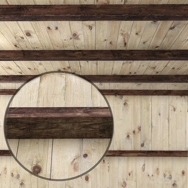 Wooden ceiling with beams 3dsMax Model