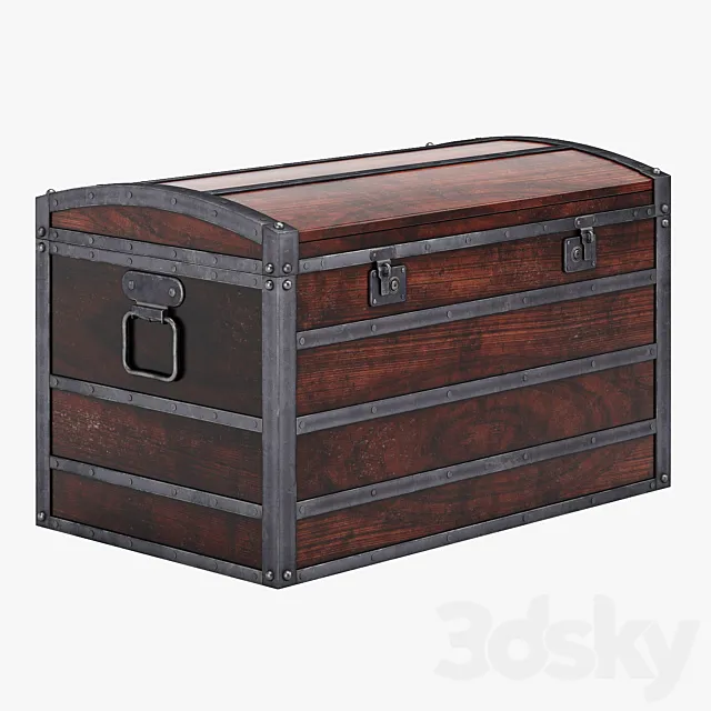 Wooden Chest 3ds Max