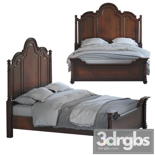 Wooden Classic Bed 2 3dsmax Download