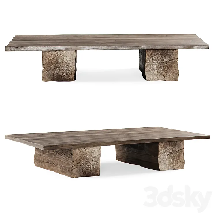 Wooden coffee table \/ Wooden coffee table 3DS Max