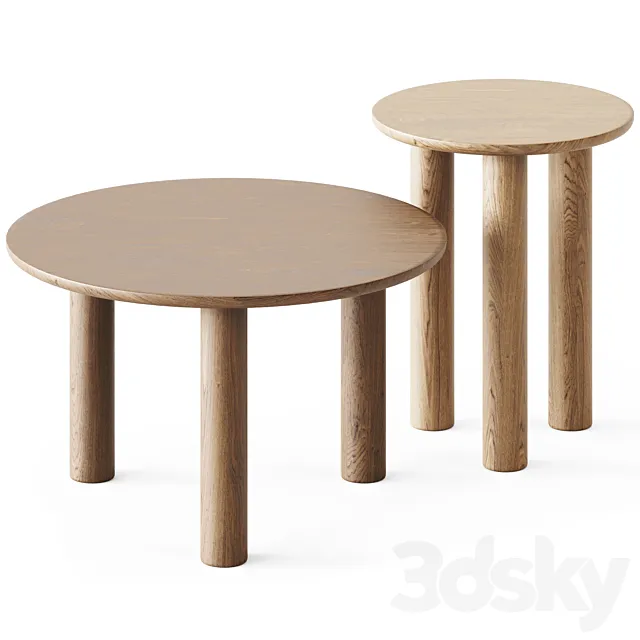 Wooden Coffee Tables Bobby by His 3ds Max
