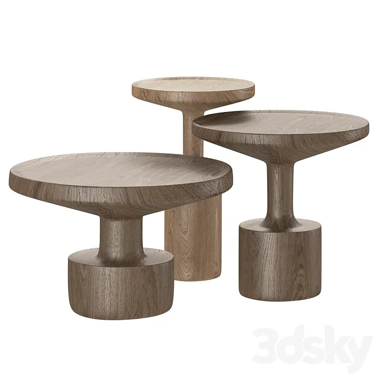 Wooden Coffee Tables Kigi by Linteloo 3DS Max