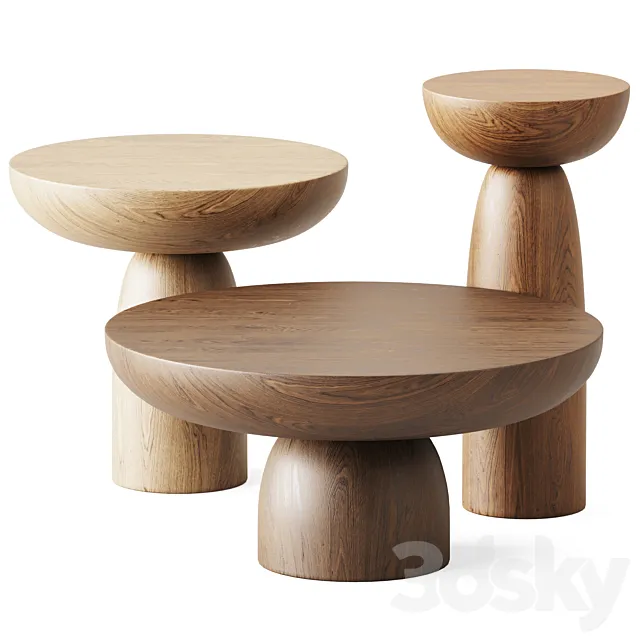 Wooden Coffee Tables Olo by Mogg 3DS Max Model