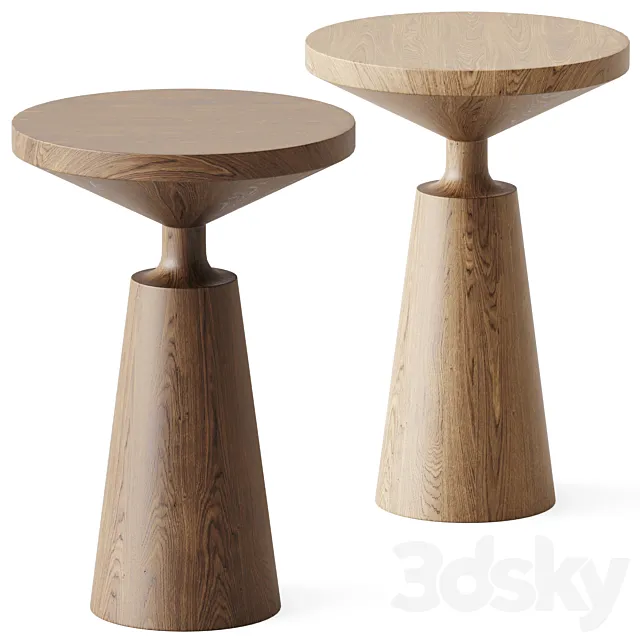 Wooden Contemporary Nicole Side Table 3DS Max Model