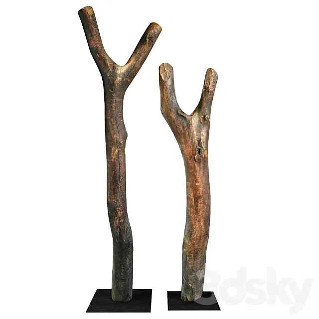 Wooden decoration 3ds Max