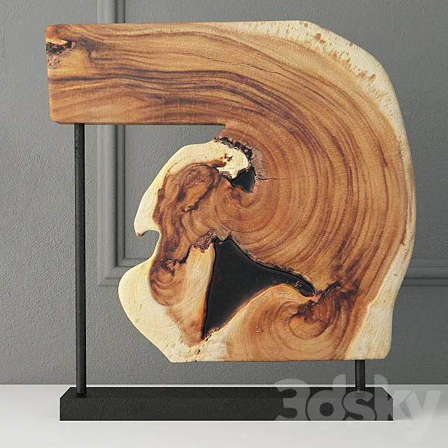 Wooden Decoration on Stand 10 3ds Max