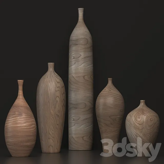 Wooden Decorative Set 3DSMax File