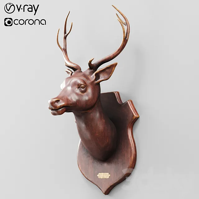Wooden deer 3ds Max