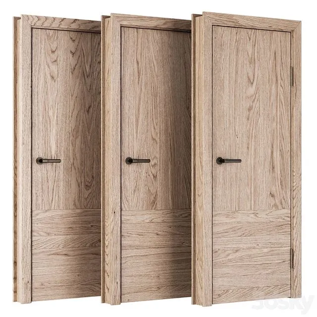 Wooden Door Set V13 Interior and Exterior door set 3dsMax Model