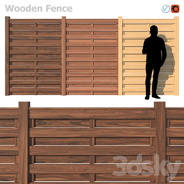 Wooden Fence III 3DSMax File