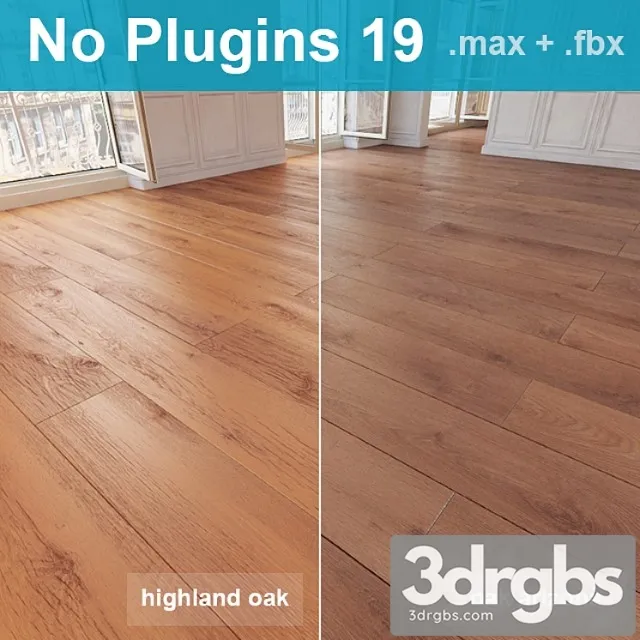 Wooden floor 19 (2 species without the use of plug-ins) 3dsmax Download