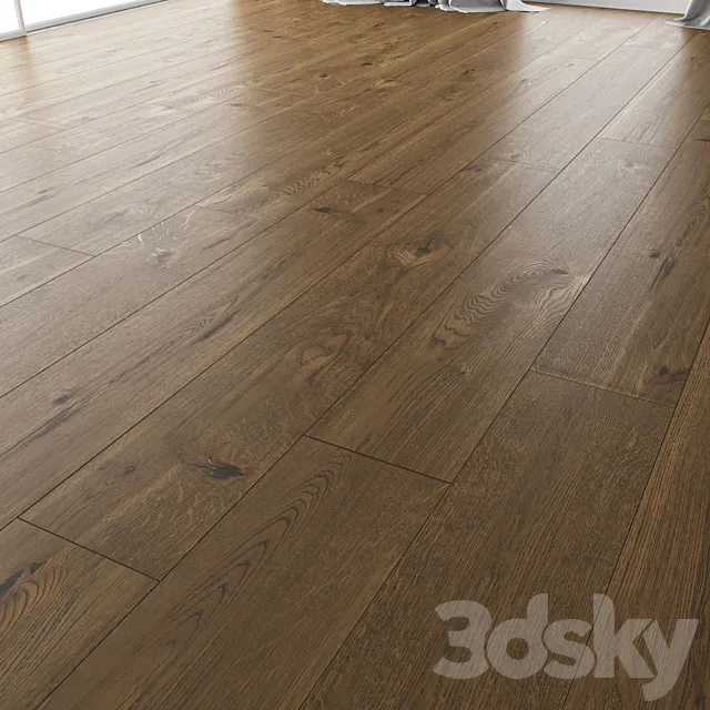 Wooden floor Oak (Estate NEW Brushed) 3ds Max