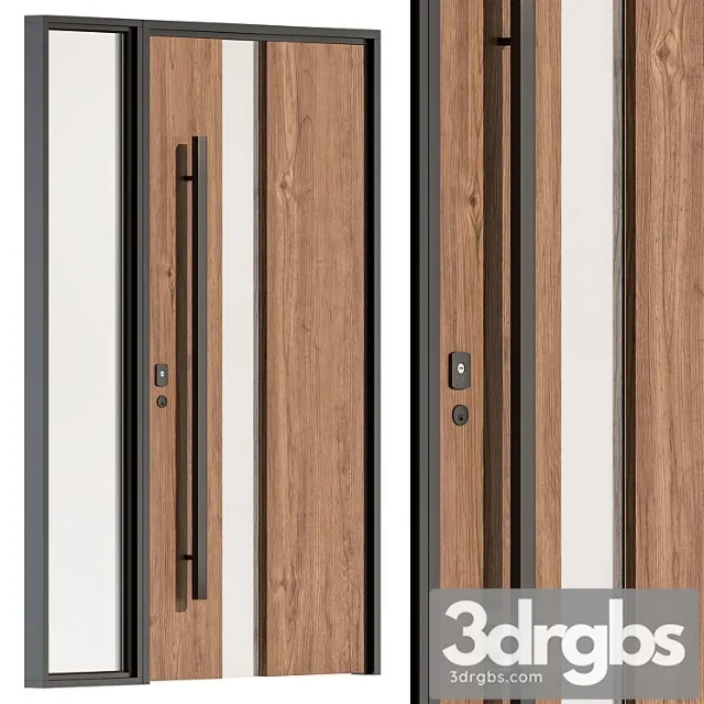 Wooden Front Door Set 61 3dsmax Download